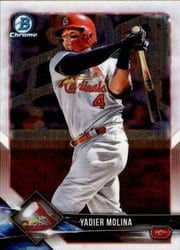 2018 Bowman Chrome Base Set Yadier Molina #48 card