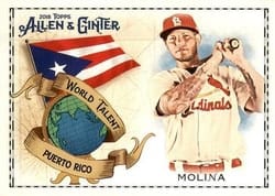 2018 Topps Allen & Ginter World Talent Yadier Molina #WT-37 card