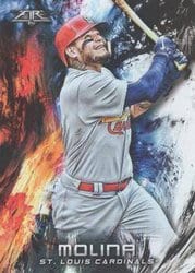 2018 Topps Fire Base Set Yadier Molina #192 card