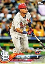 2018 Topps Opening Day Base Set Yadier Molina #96 card
