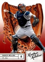 2019 Panini Leather & Lumber Base Set Yadier Molina #48 card