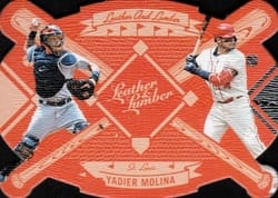 2019 Panini Leather & Lumber Leather and Lumber Yadier Molina #LAL-10 card