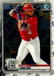 2020 Bowman Chrome Base Set Yadier Molina #14 card