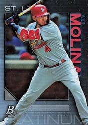 2020 Bowman Platinum Base Set Yadier Molina #85 card