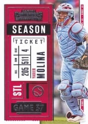 2020 Panini Contenders Base Set Yadier Molina #14 card