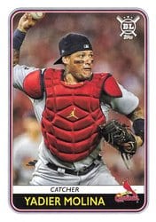 2020 Topps Big League Base Set Yadier Molina #127 card