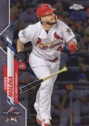 2020 Topps Chrome Update Base Set Yadier Molina #U-83 card
