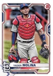 2021 Bowman Base Set Yadier Molina #42 card