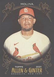 2021 Topps Allen & Ginter X Base Set Yadier Molina #91 card