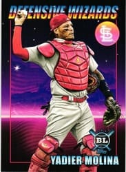 2021 Topps Big League Defensive Wizards Yadier Molina #DW-7 card