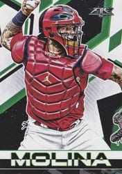 2021 Topps Fire Base Set Yadier Molina #148 card