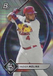 2022 Bowman Platinum Base Set Yadier Molina #93 card