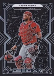 2022 Panini Chronicles Obsidian Yadier Molina #24 card