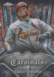 2022 Topps Chrome Pinstriped Yadier Molina #P-6 card