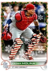 2022 Topps Holiday Base Set Yadier Molina #HW6b card