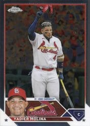 2023 Topps Chrome Base Set Yadier Molina #14 card