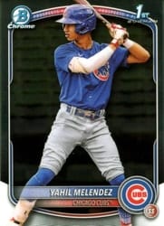 2025 Bowman Chrome Prospects Yahil Melendez #BCP-222 card