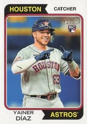 2023 Topps Heritage Base Set Yainer Díaz #262 card