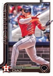 2025 Topps Base Set Yainer Diaz #299 card