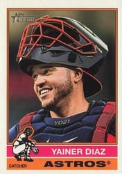 2025 Topps Heritage Base Set Yainer Diaz #650 card