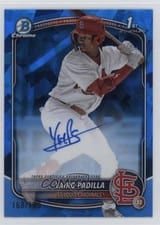 2025 Bowman Chrome Sapphire Edition Prospect Autographs Yairo Padilla #CPSA-YP card
