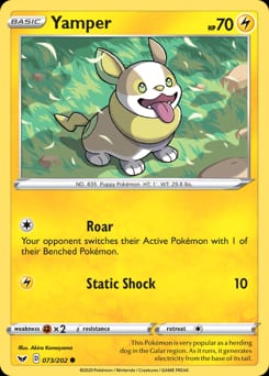 Sword & Shield Yamper #73 card