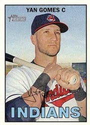 2016 Topps Heritage Base Set Yan Gomes #15 card
