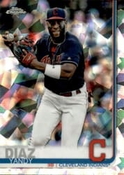 2019 Topps Chrome Sapphire Edition Base Set Yandy Diaz #595 card