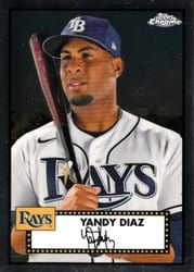 2021 Topps Chrome Platinum Anniversary Base Set Yandy Diaz #408 card