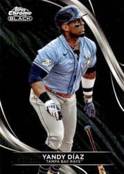 2024 Topps Chrome Black Base Set Yandy Díaz #77 card