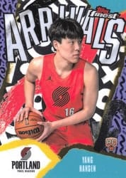 2025-26 Finest Arrivals Yang Hansen #A-16 card