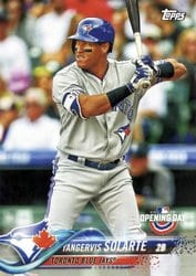 2018 Topps Opening Day Base Set Yangervis Solarte #184 card