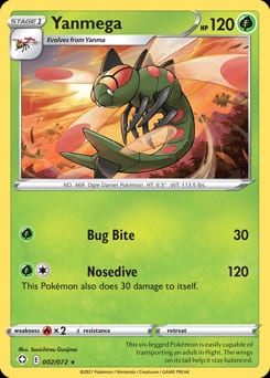 2021 Shining Fates Yanmega #2 card