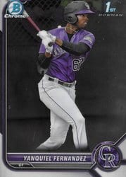 2022 Bowman Chrome Prospects Yanquiel Fernandez #BCP-191 card