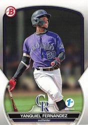 2023 Bowman 1st Edition Base Set Yanquiel Fernandez #BPPF-30 card
