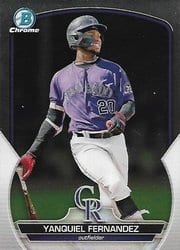 2023 Bowman Chrome Prospects Yanquiel Fernandez #BCP-30 card