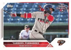 2023 Topps Pro Debut Base Set Yanquiel Fernandez #PD-113 card
