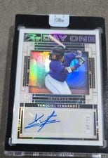 2024 Panini Three and Two Day One Autographs Yanquiel Fernandez #14 card