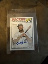 2026 Topps Heritage Real One Autographs Yanquiel Fernández #ROA-YF card