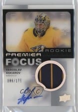 2023-24 Upper Deck Premier Premier Focus Autograph Patch Rookies Yaroslav Askarov #PFR-YA card