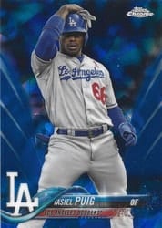 2018 Topps Chrome Sapphire Edition Base Set Yasiel Puig #89 card