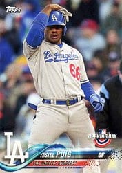 2018 Topps Opening Day Base Set Yasiel Puig #57 card