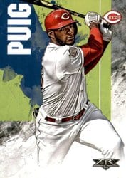 2019 Topps Fire Base Set Yasiel Puig #200 card