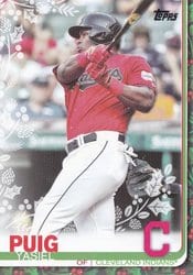 2019 Topps Holiday Base Set Yasiel Puig #HW103 card