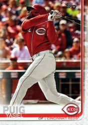 2019 Topps Update Base Set Yasiel Puig #US106 card