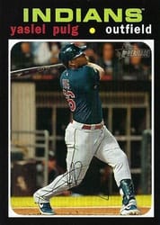 2020 Topps Heritage Base Set Yasiel Puig #557 card