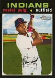 2020 Topps Heritage Base Set Yasiel Puig #557 card