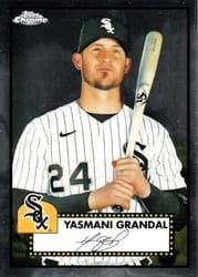 2021 Topps Chrome Platinum Anniversary Base Set Yasmani Grandal #220 card