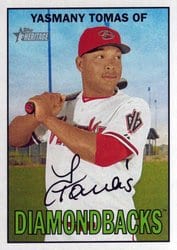 2016 Topps Heritage Base Set Yasmany Tomas #371 card