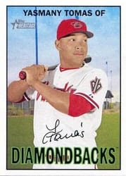 2016 Topps Heritage Base Set Yasmany Tomas #371b card